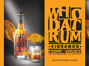 Who Dat Rum Product Label Concept